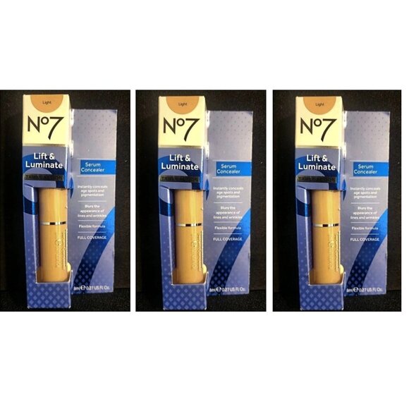 3 Box Lot - No 7 Lift and Luminate Serum Concealer LIGHT BRAND NEW! No7 - Picture 1 of 2